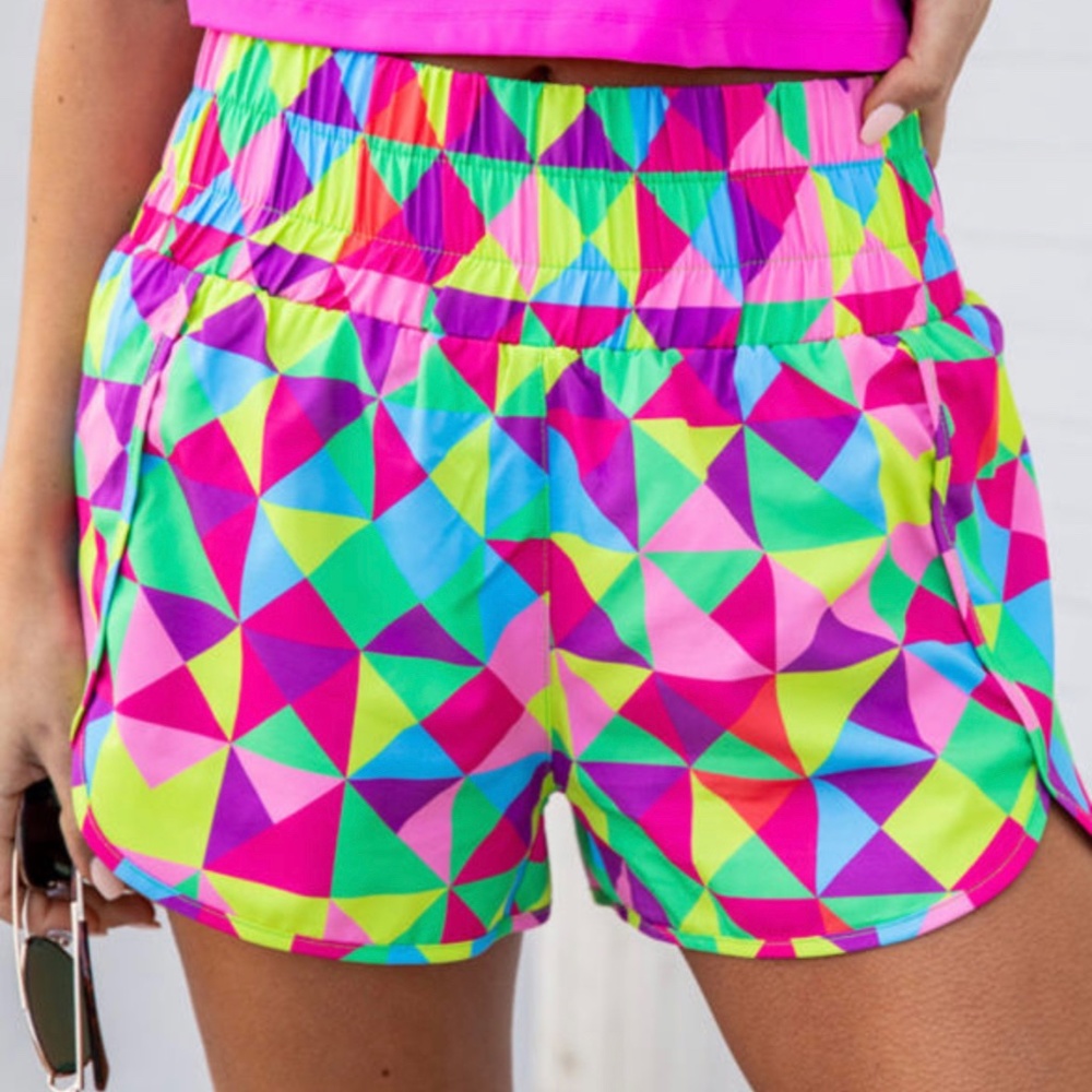 Multicolor Athletic Shorts